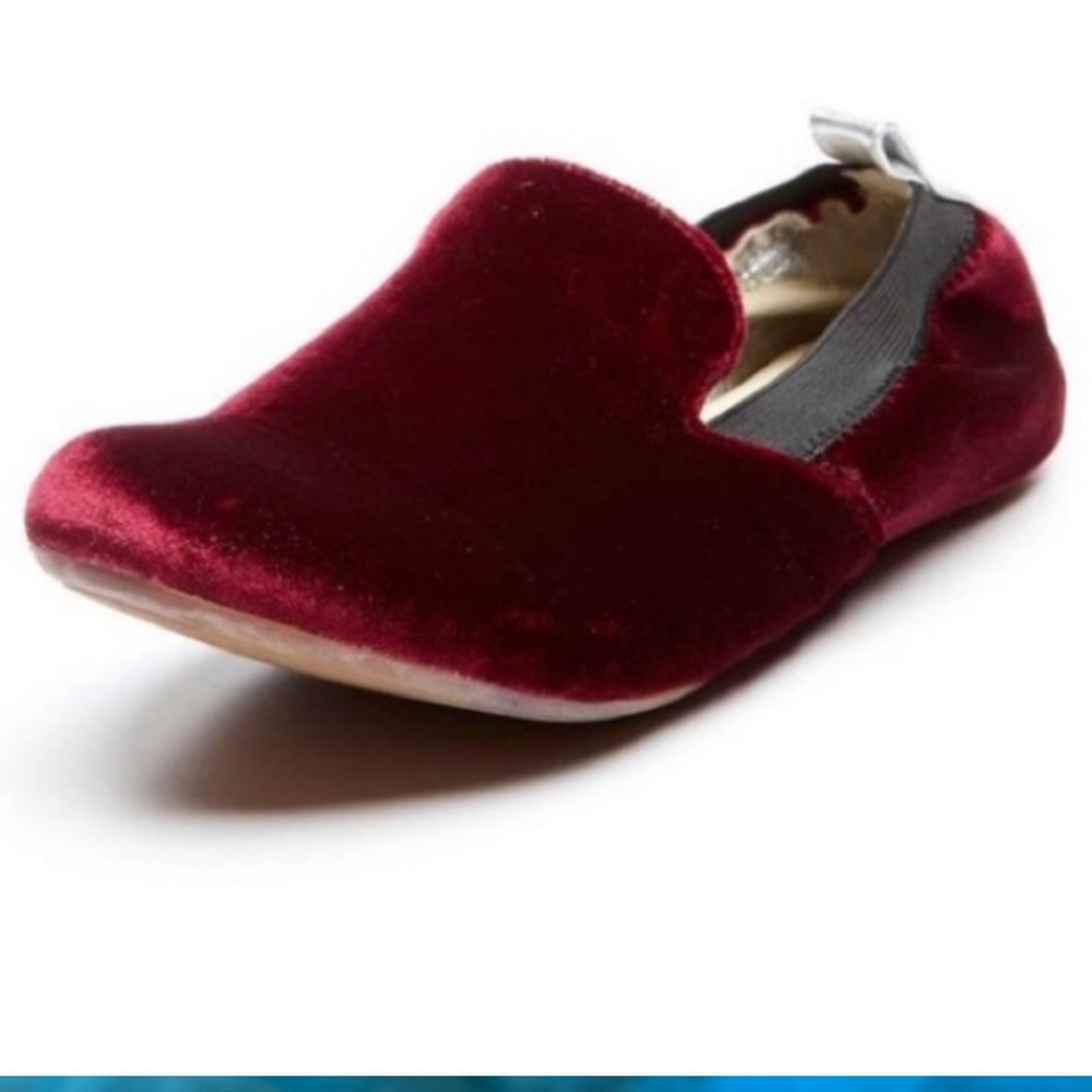 YOSI SAMRA flats velvet Maroon